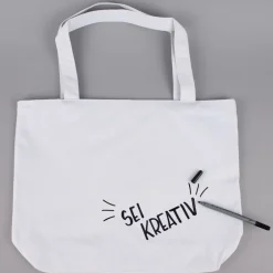 Rayher Stoff Shopper blanko weiß 46x35cm