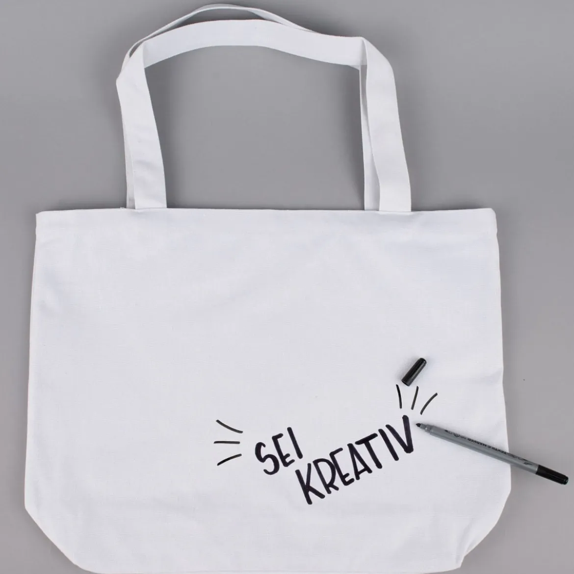 Rayher Stoff Shopper blanko weiß 46x35cm