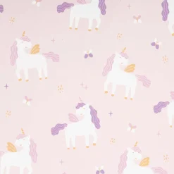 Regenjackenstoff wasserdicht soft Einhörner rosa 145cm Breite