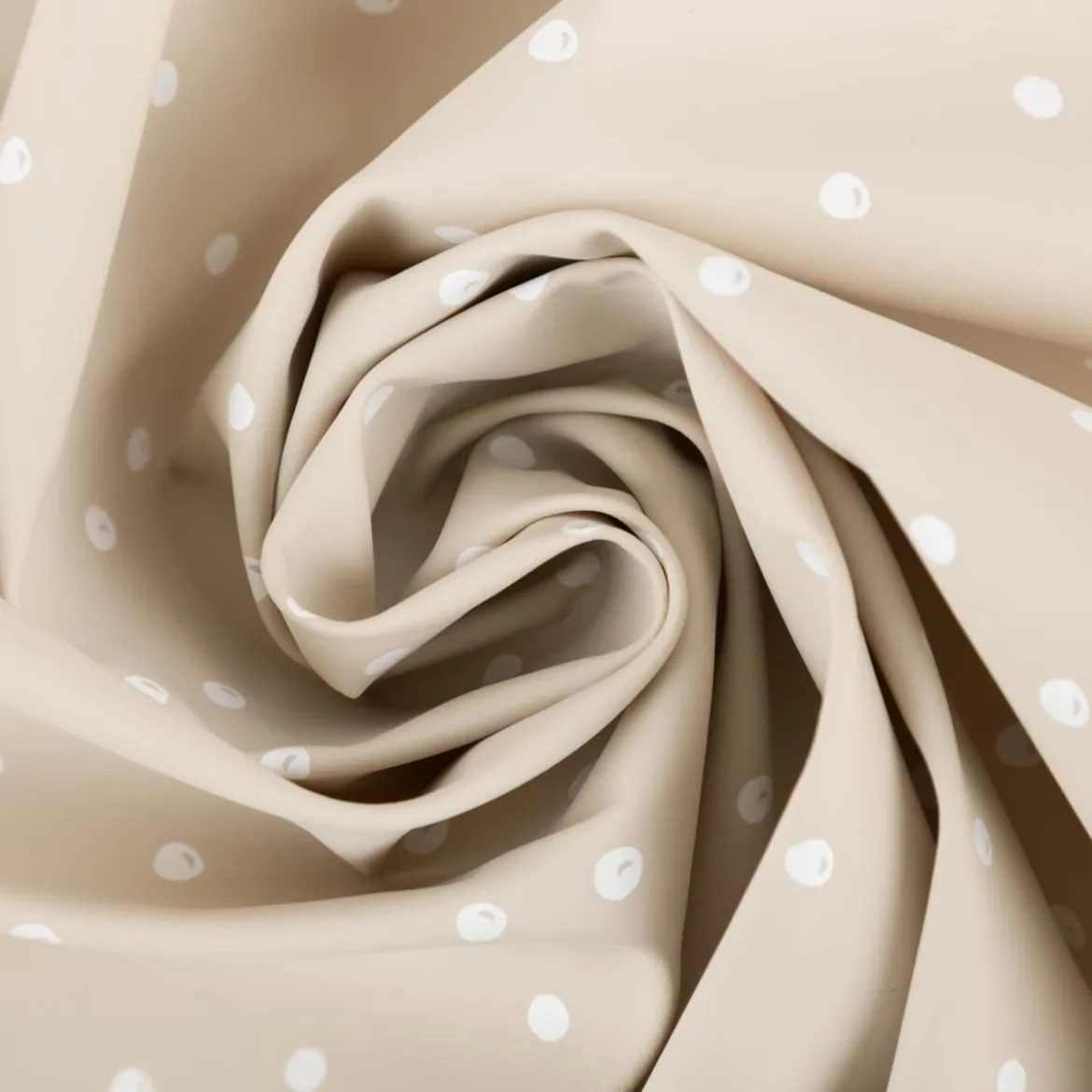 Regenjackenstoff wasserdicht soft Punkte beige 145cm Breite