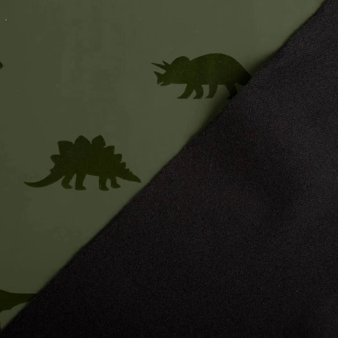Regenjackenstoff wasserdicht soft Dinosaurier grün 147cm Breite
