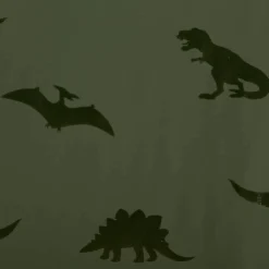 Regenjackenstoff wasserdicht soft Dinosaurier grün 147cm Breite