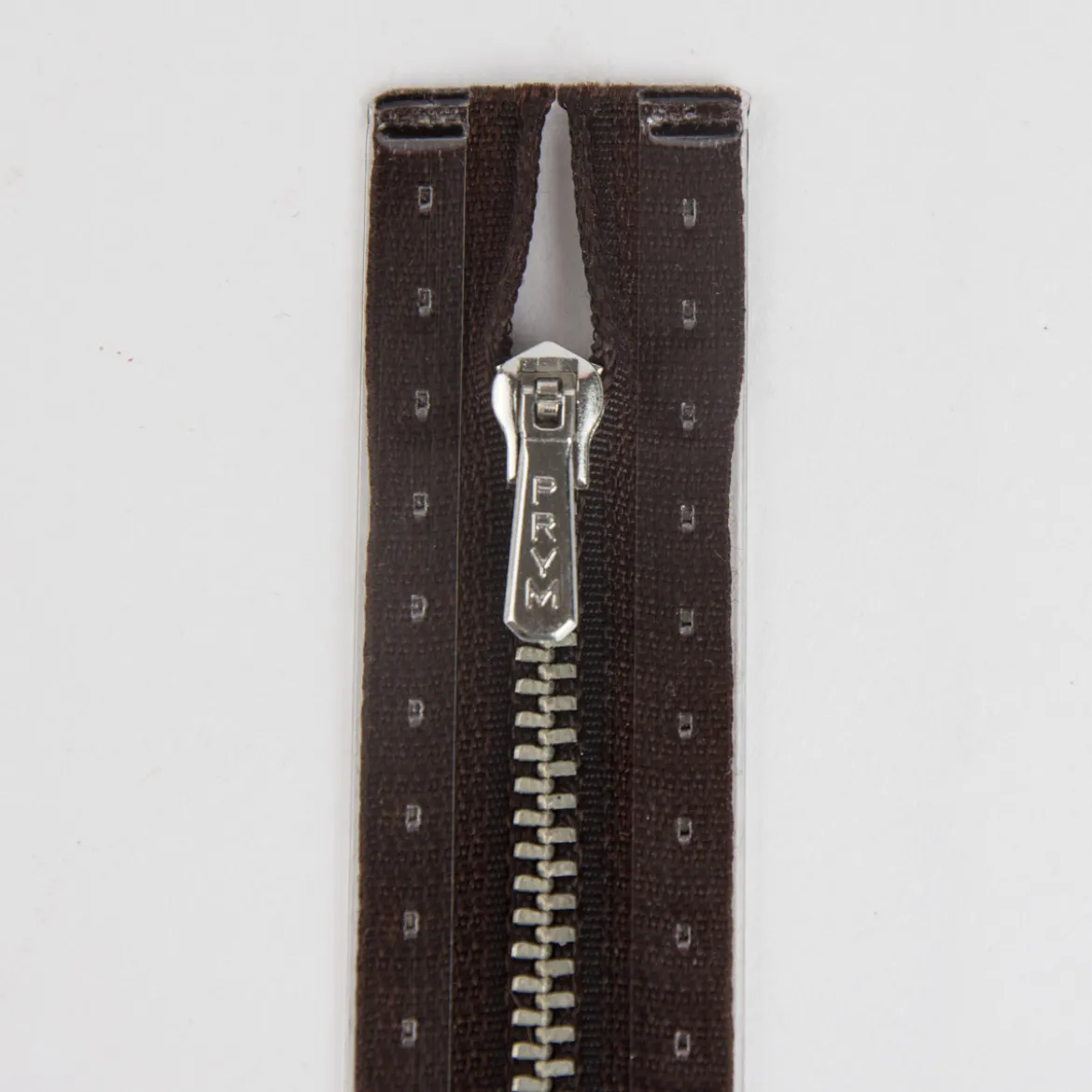 Reißverschluss M1 Typ 5 HReißverschluss 6cm si-fb Fla d-braun