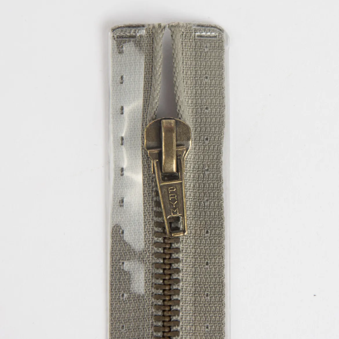 Reißverschluss M6 Typ 10 ut 18 cm am-fb Fla m-grau