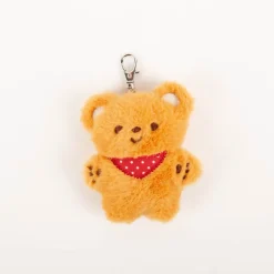Rex London Schlüsselanhänger Teddybär mit Karabiner 8,5x7,5cm braun
