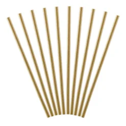 Röhrchen natur Papier 10 Stück einfarbig braun 19,5cm