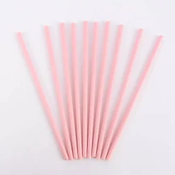 Röhrchen Papier 10 Stück einfarbig rosa 19,5cm