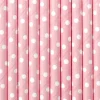 Röhrchen Punkte Papier 10 Stück rosa weiß 19,5cm