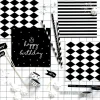 Röhrchen Punkte Papier 10 Stück schwarz weiß 19,5cm
