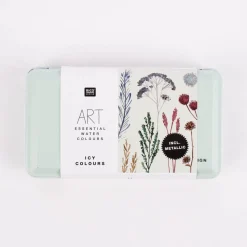 Rico Design Art Essential Aquarell Künstler Aquarellfarbkasten 12 Farben Eisige Farben
