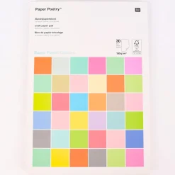 Rico Design Bastelblock 30 Blatt DIN A4 Pastelltöne verschiedene Farben