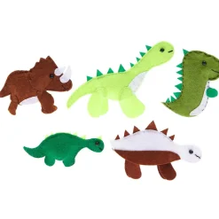 Rico Design Bastelset für Kinder Filz Fingerpuppen Dinosaurier