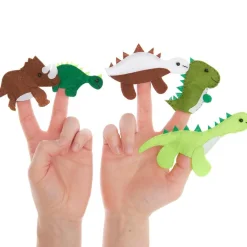 Rico Design Bastelset für Kinder Filz Fingerpuppen Dinosaurier