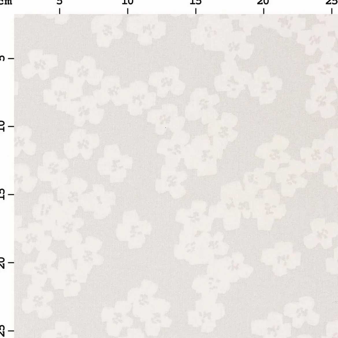 Rico Design Baumwollstoff Stoffabschnitt OKINA HANA Blumen grau hellgrau 50x140cm