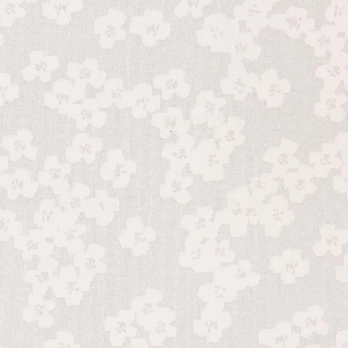 Rico Design Baumwollstoff Stoffabschnitt OKINA HANA Blumen grau hellgrau 50x140cm