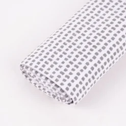 Rico Design Baumwollstoff Stoffabschnitt gestrichelt weiß grau 50x140cm