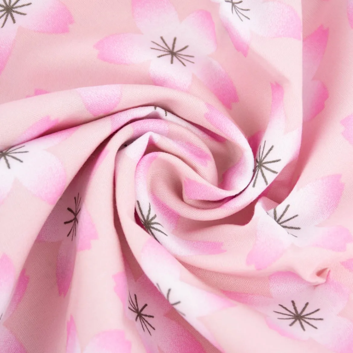 Rico Design Baumwollstoff Stoffabschnitt Kirschblüten hellrosa pink weiß 50x140cm