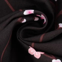 Rico Design Baumwollstoff Stoffabschnitt Kirschblütenzweige schwarz weiß 50x140cm