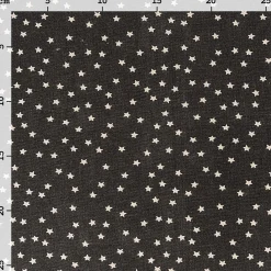 Rico Design Baumwollstoff Stoffabschnitt Sterne schwarz natur 50x140cm
