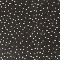 Rico Design Baumwollstoff Stoffabschnitt Sterne schwarz natur 50x140cm