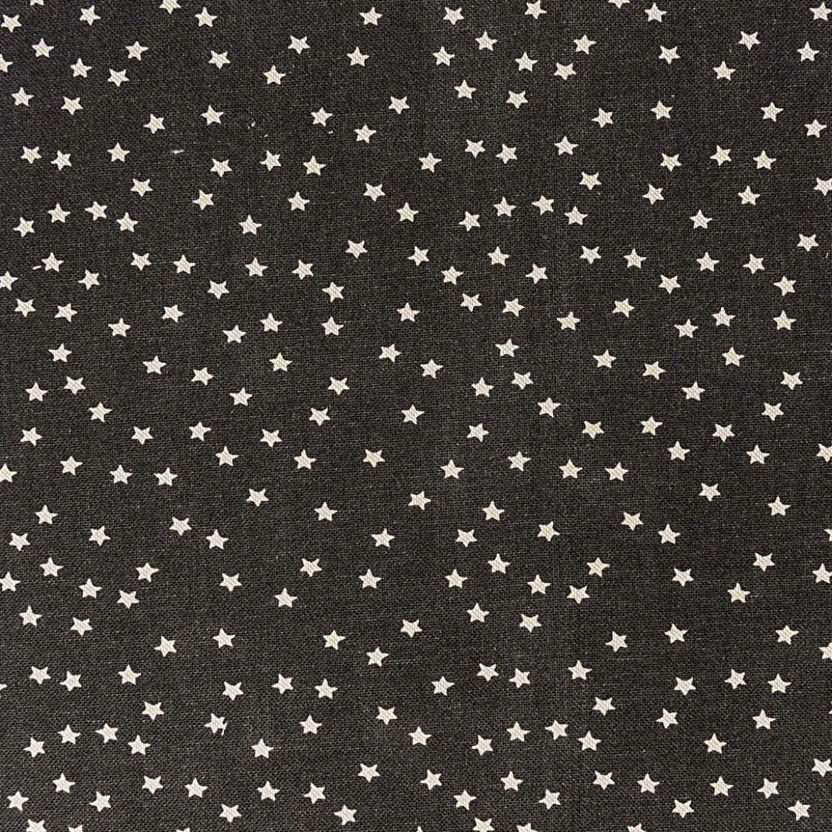 Rico Design Baumwollstoff Stoffabschnitt Sterne schwarz natur 50x140cm