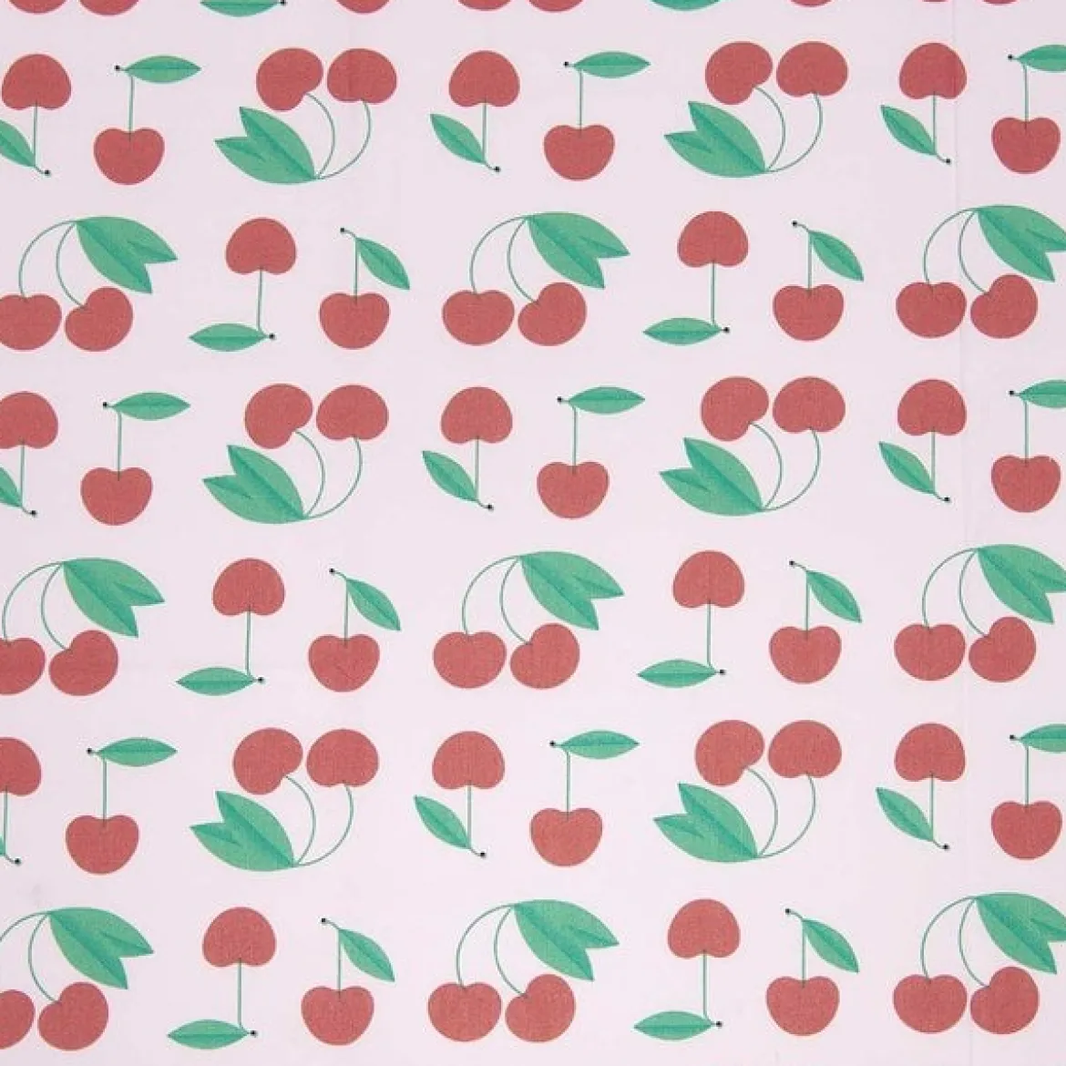 Rico Design Baumwollstoff Stoffabschnitt Kirschen rosa grün rot 50x140cm