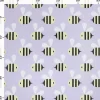 Rico Design Baumwollstoff Stoffabschnitt Bienen flieder gelb schwarz 50x140cm