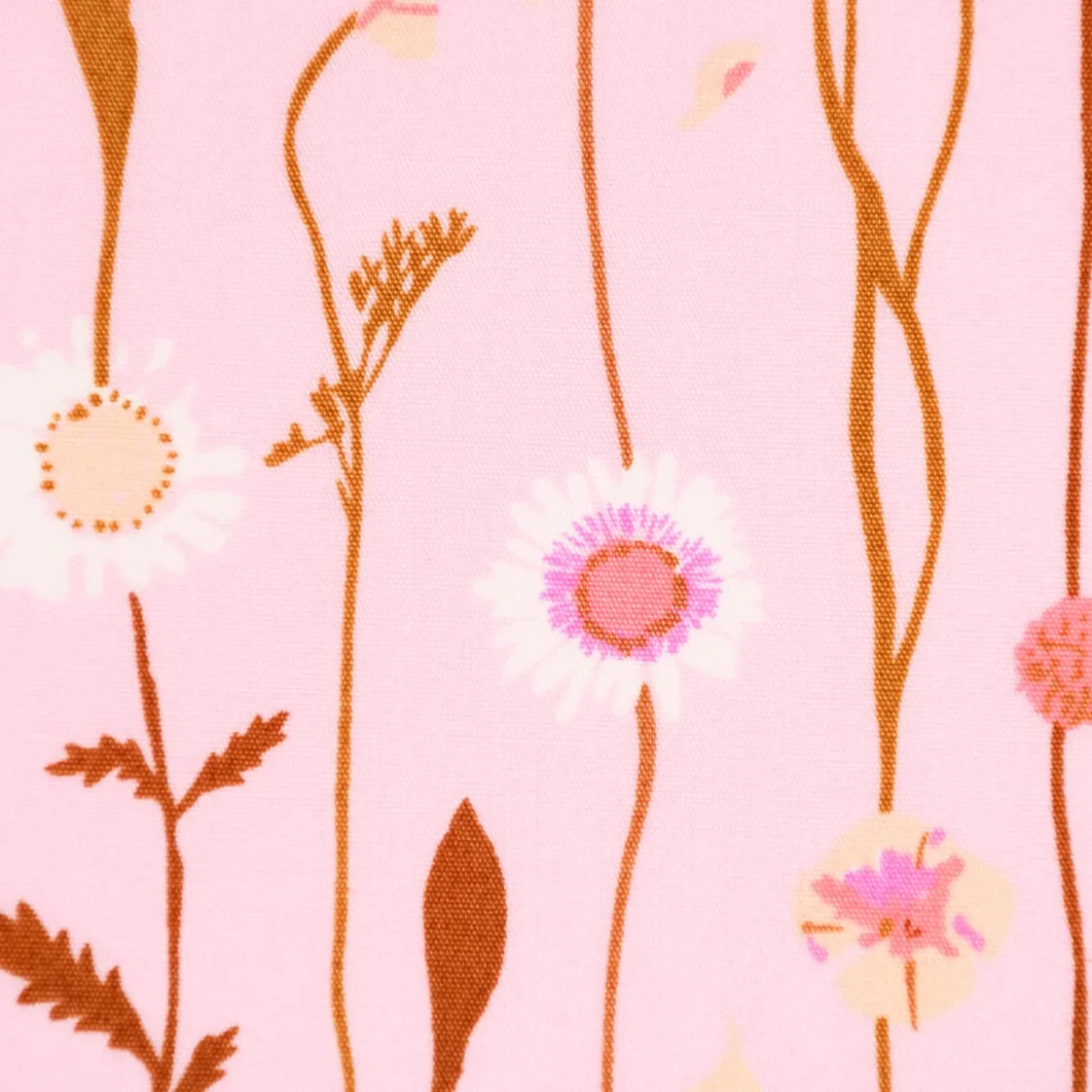 Rico Design Baumwollstoff Wildblumen rosa bunt 1,4m Breite