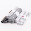 Rico Design Bekleidungsstoff Krinkel Musselin Stoffabschnitt Punkte grau goldfarbig 50x130cm