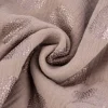 Rico Design Bekleidungsstoff Krinkel Musselin Stoffabschnitt Kirschblüten taupe metallic taupe 50x130cm