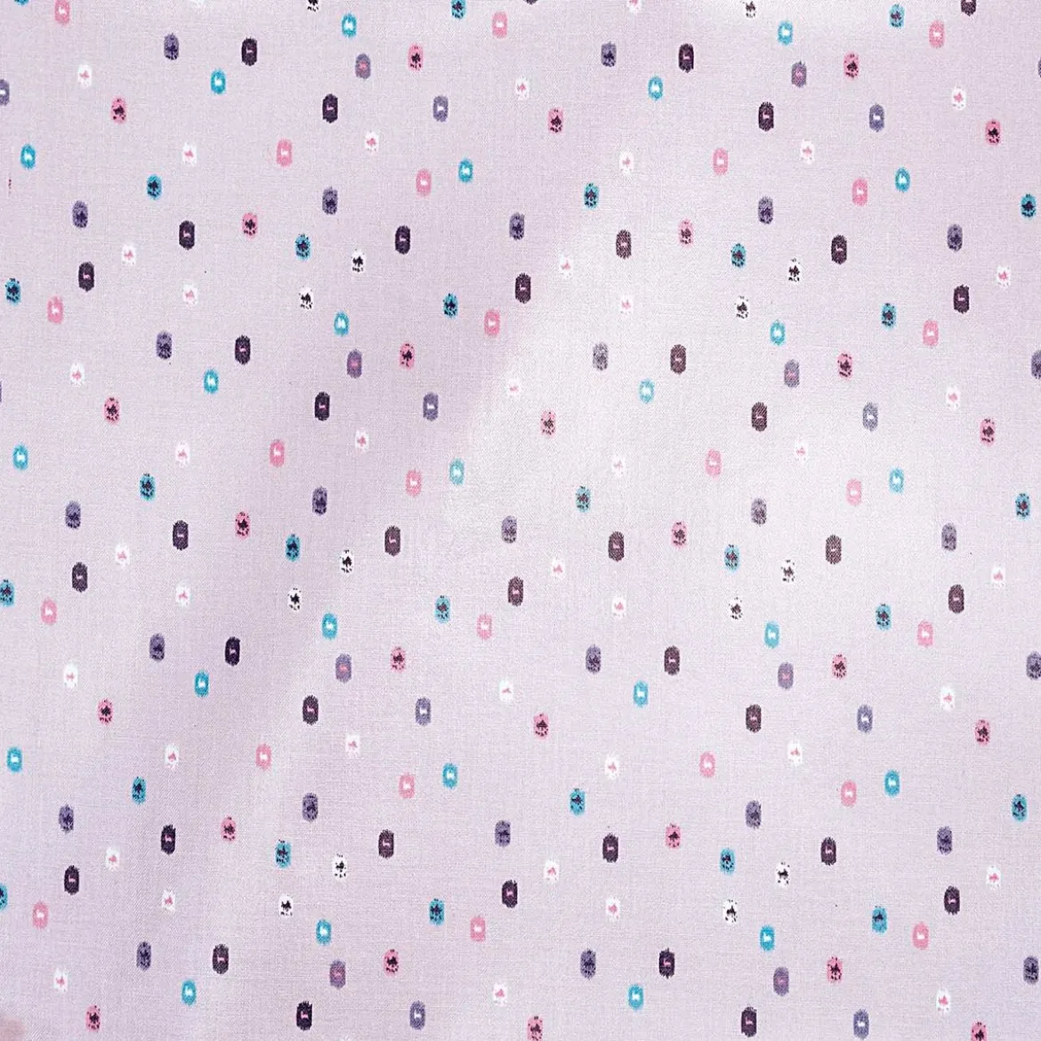 Rico Design beschichtete Baumwolle Stoffabschnitt Punkte schraffiert flieder blau grün rosa 25x70cm