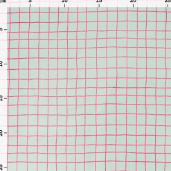 Rico Design beschichtete Baumwolle Stoffabschnitt kariert mint pink 25x70cm