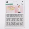 Rico Design Bügelmotivset Alphabet Buchstaben 2 Bögen silber glitzernd