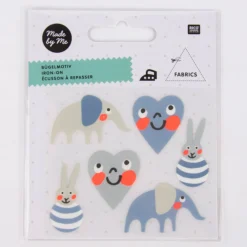 Rico Design Bügelmotivset Baby Boy 6 Motive blau grau