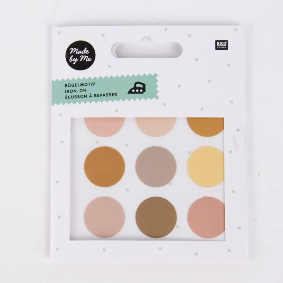 Rico Design Bügelmotivset Kreise Punkte Rosa Mix 2 Blatt