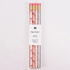 Rico Design Bleistifte Mix Kirschblüten rosa hellblau 4 Stück