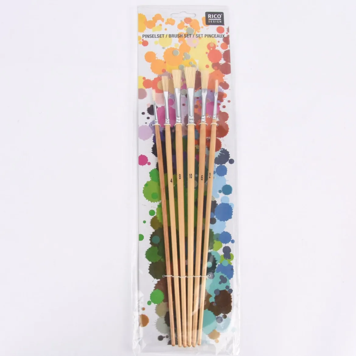 Rico Design Borstenpinsel flach 6er Set No. 1