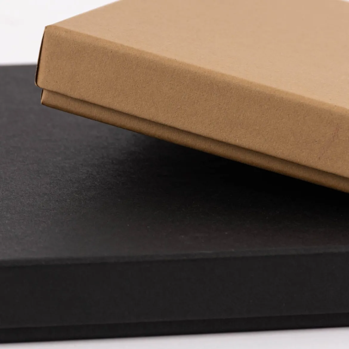 Rico Design Box mit Deckel PURE Box A5 aus Pappe schwarz 21,7x15,3x2,3cm