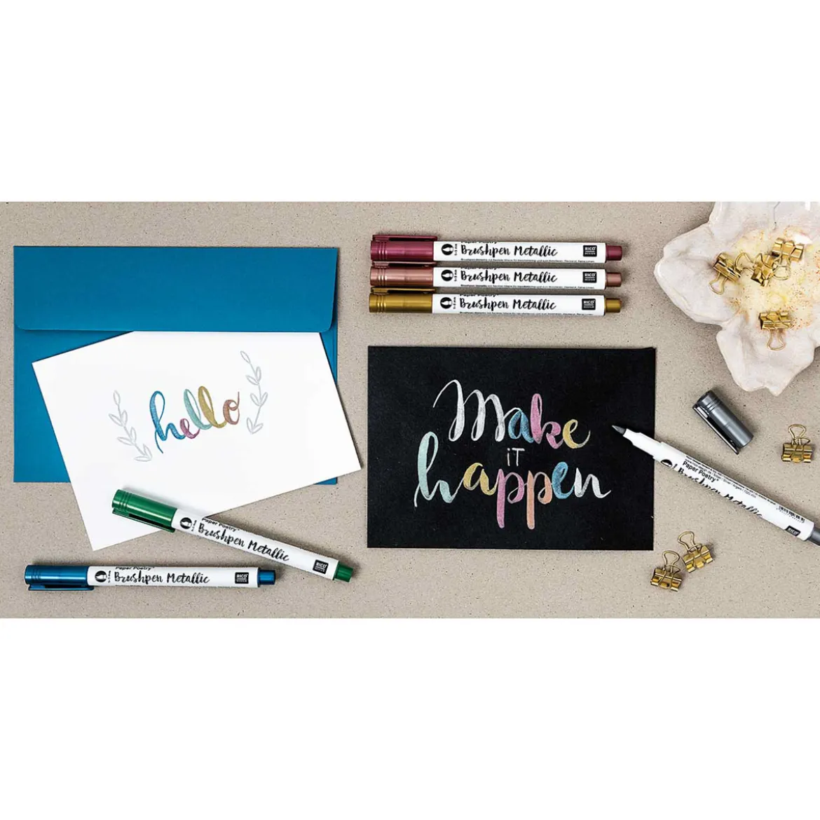 Rico Design Brushpen mit flexibler Mine schwarz 1-5mm