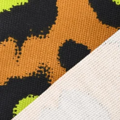 Rico Design Canvas Baumwollstoff Stoffabschnitt karamellbraun schwarz grün 50x140cm