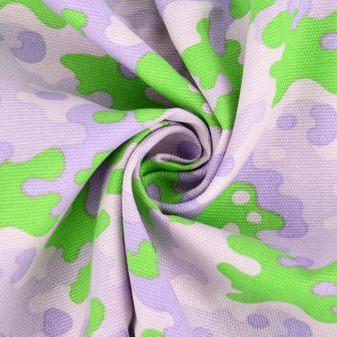 Rico Design Canvas Baumwollstoff Stoffabschnitt Camouflage lila grün 50x140cm