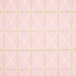 Rico Design Canvas Baumwollstoff Stoffabschnitt Raster geometrisch Linien rosa neongrün gelb 50x140cm
