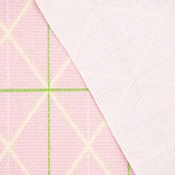 Rico Design Canvas Baumwollstoff Stoffabschnitt Raster geometrisch Linien rosa neongrün gelb 50x140cm