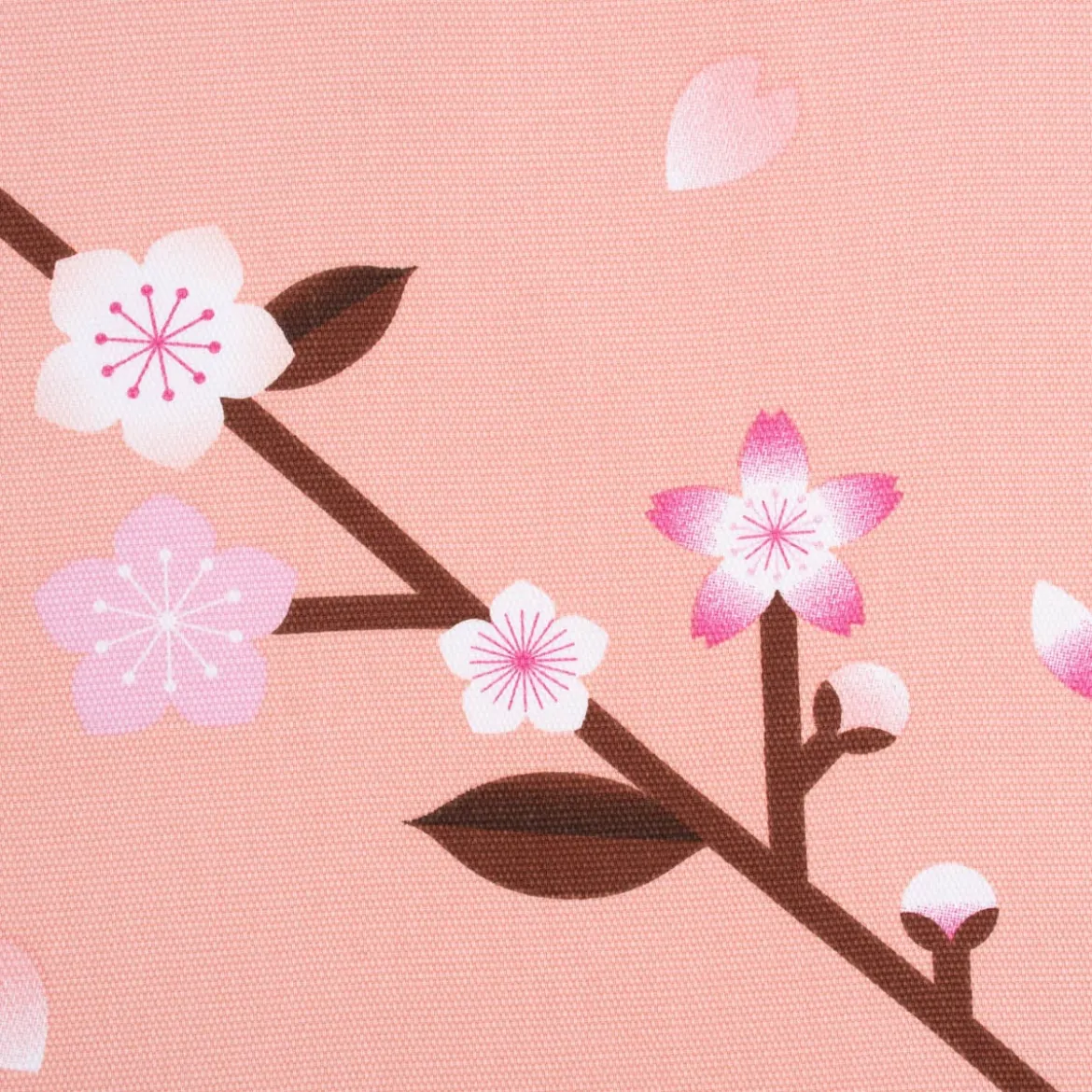 Rico Design Canvas Baumwollstoff Stoffabschnitt Kirschblüten pfirsich rosa 50x140cm