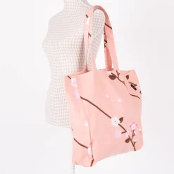 Rico Design Canvasshopper Kirschblüten Sakura pfirsich rosa 38x40x13cm