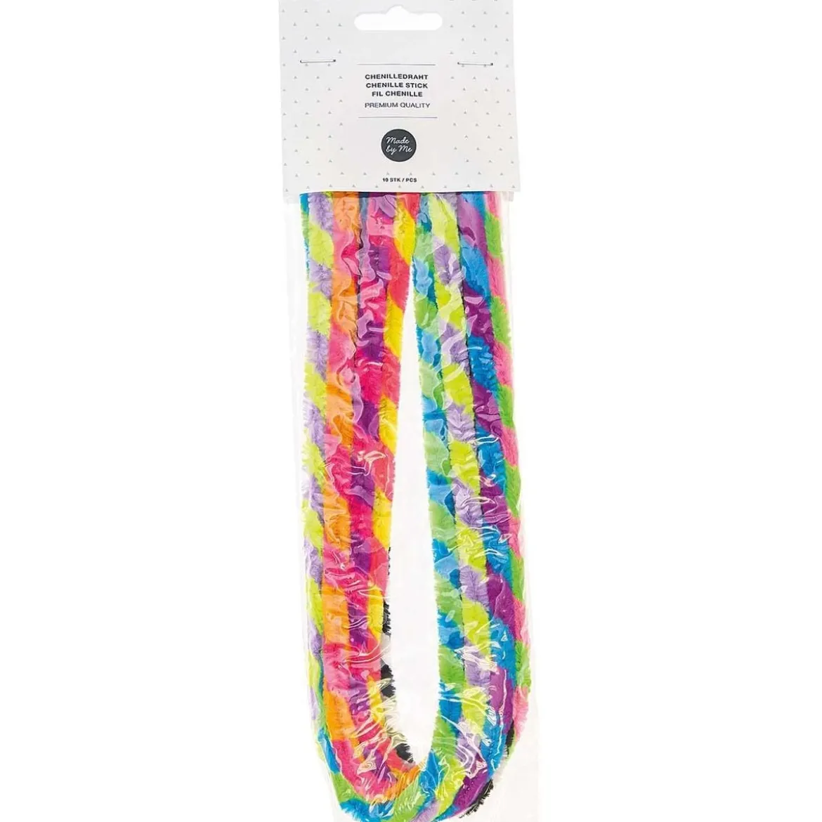 Rico Design Chenilledraht-Mix Bunt Gestreift 50cm 10er Pack