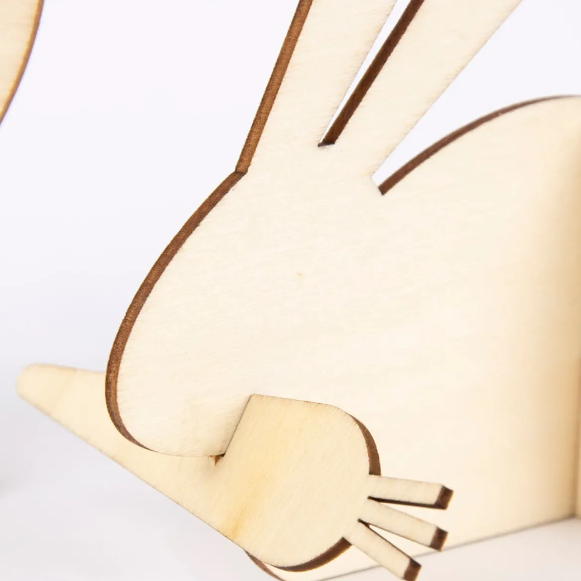 Rico Design 3D Dekofigur Steckhasen Holz natur 2 Stück