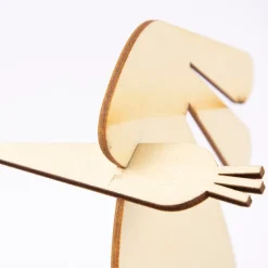 Rico Design 3D Dekofigur Steckhasen Holz natur 2 Stück