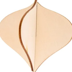 Rico Design 3D Dekohänger Steck-Christbaumkugeln Holz natur 3 Stück
