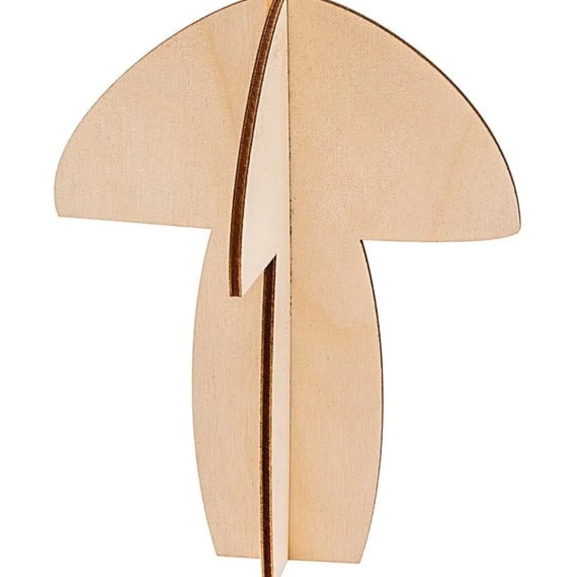 Rico Design 3D Deko Steck-Pilze zum Aufstellen Holz natur 2 Stück